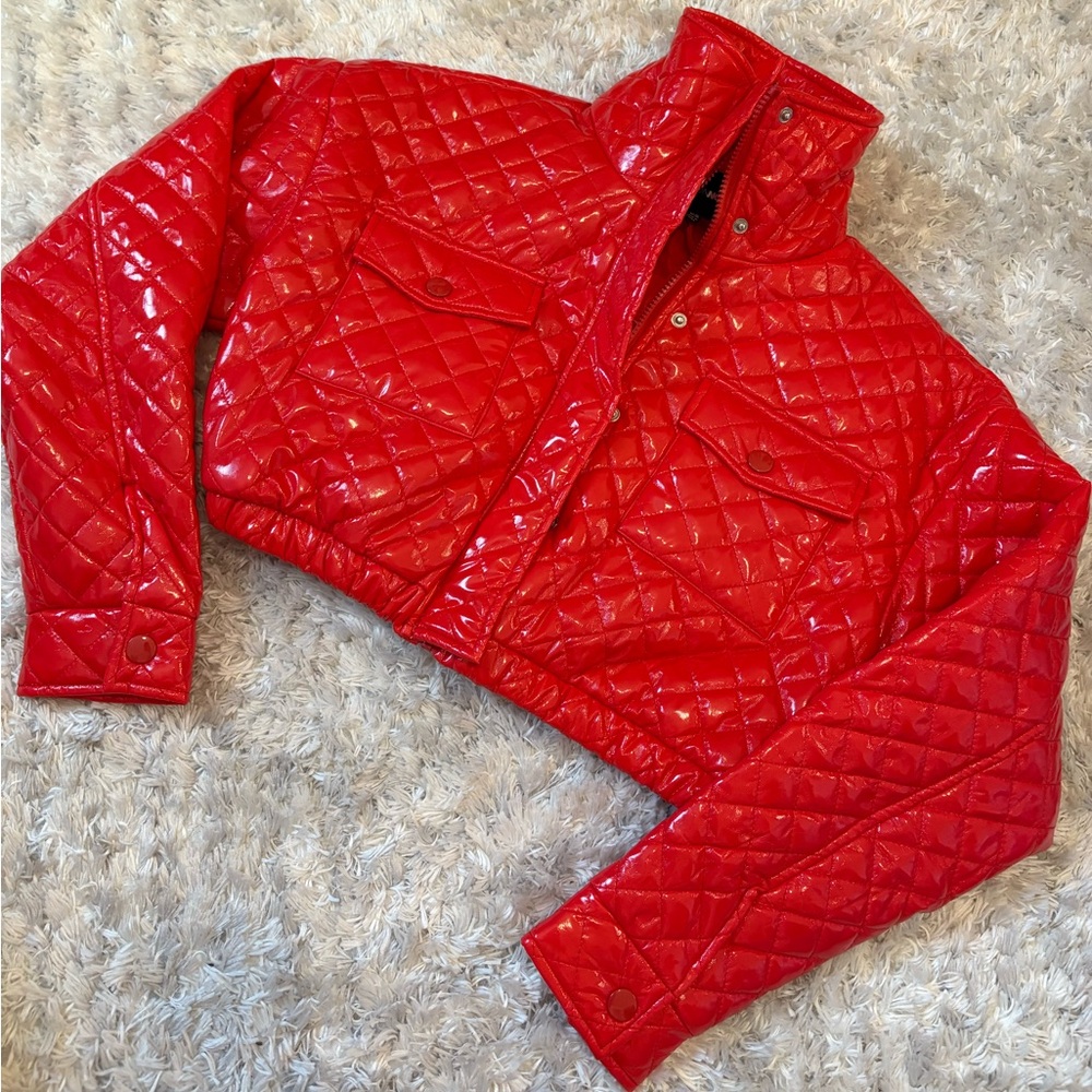 Fashion Nova Vibrant Red Outerwear